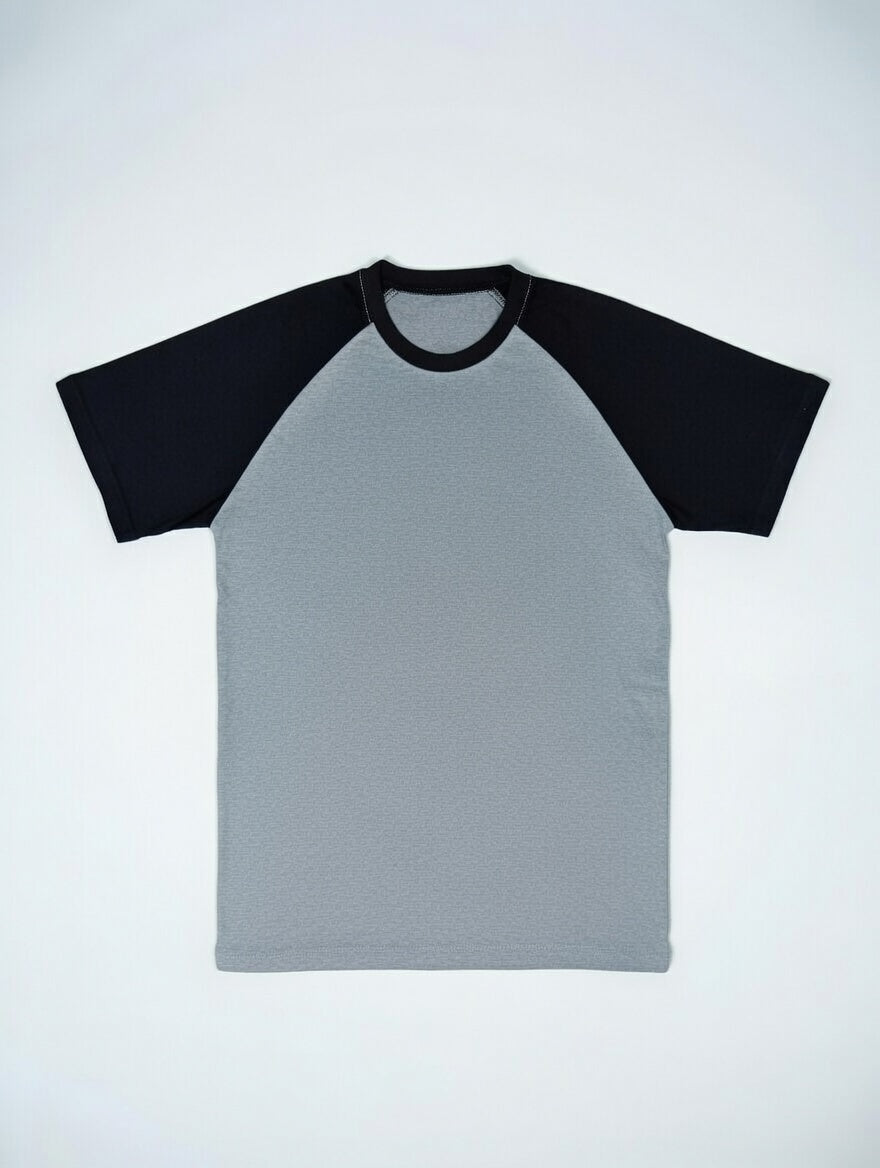 Men Raglan T-Shirt | Cotton Two-Tone Short Sleeve Shirt For Teens