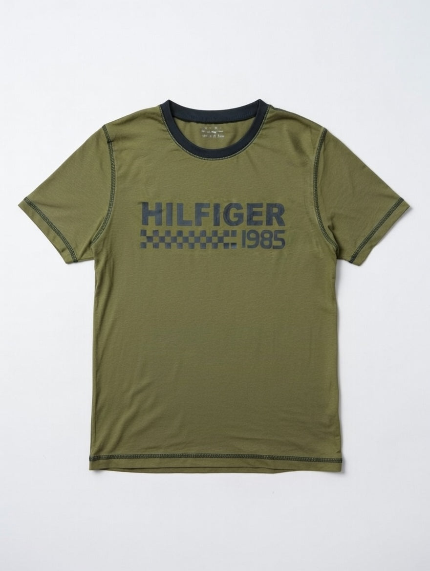 Boys and Girls Hilfiger Inspired 1985 Graphic T-Shirt | Retro Logo Tee For All Teens, Kids and Babies