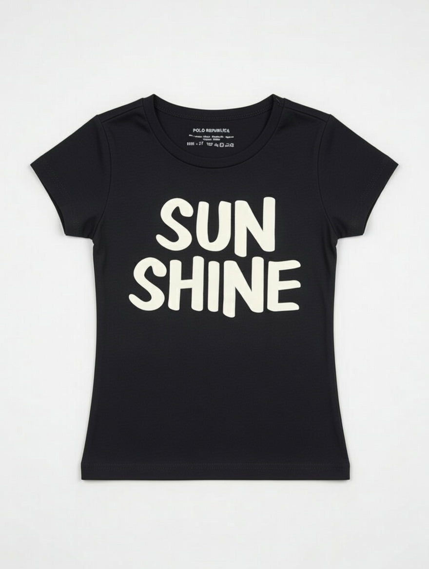 Baby girl Sunshine Graphic T-Shirt | Soft Cotton Short Sleeve Tee for kids