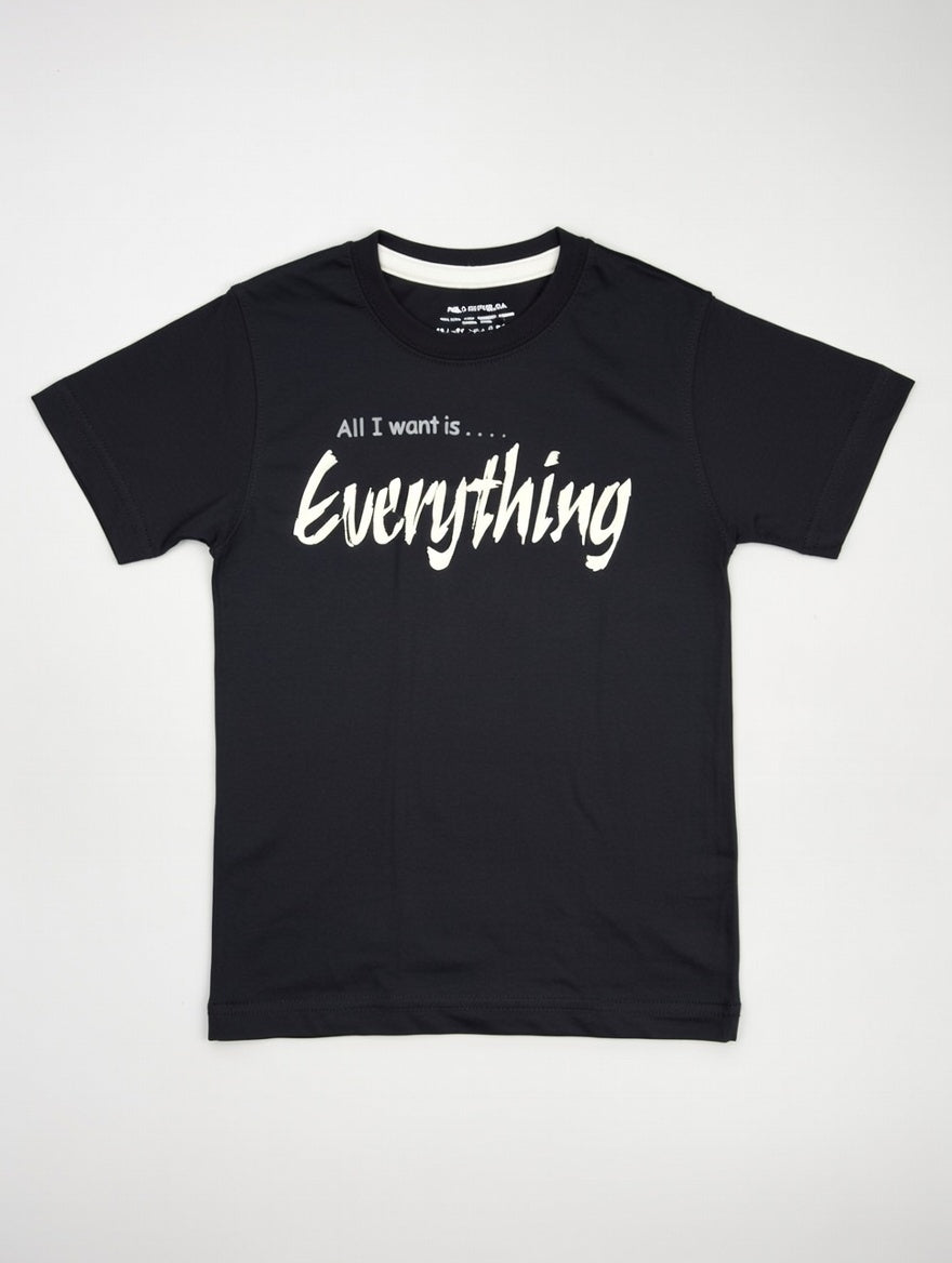 Baby Boy Slogan T-Shirt "All I Want is Everything" | Cotton Graphic Tee