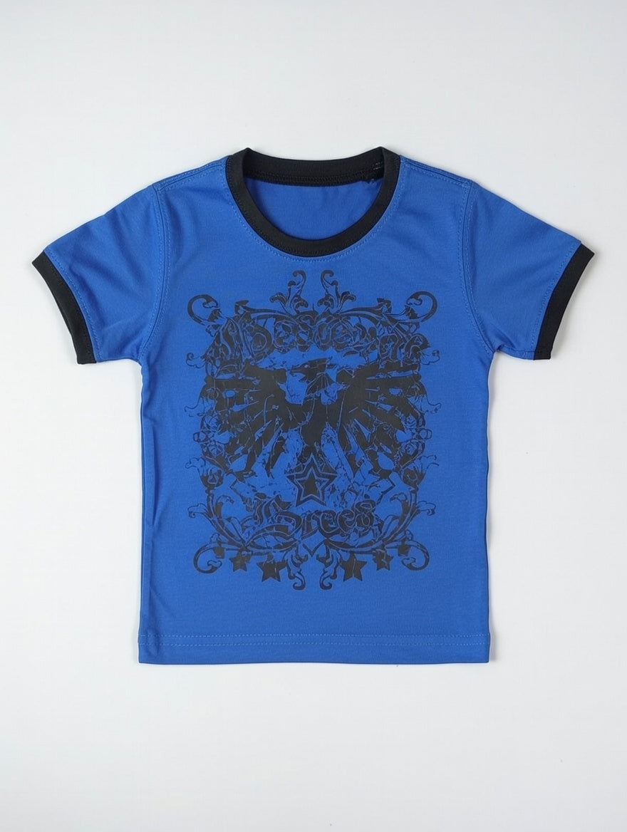 Baby Boys and Kids Eagle Crest Graphic T-Shirt | Cotton Ringer Tee