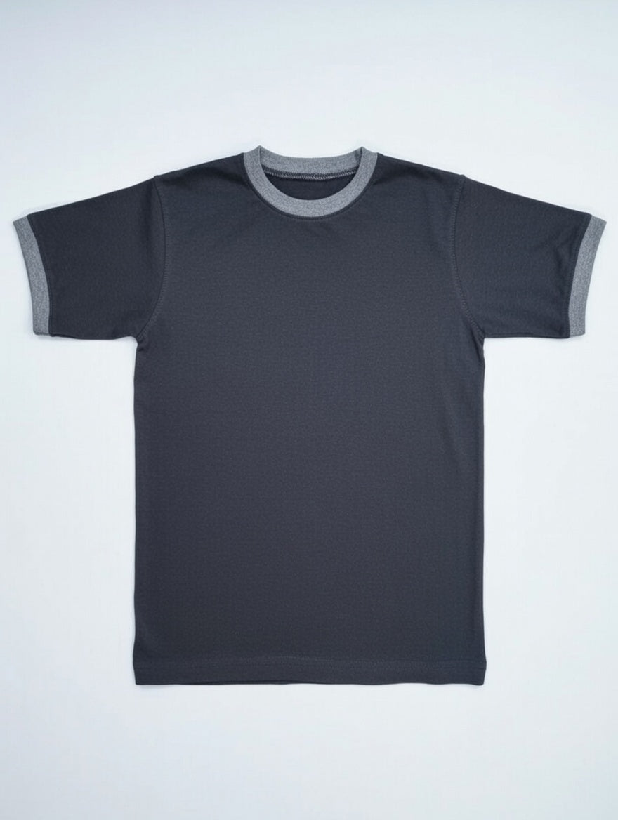 Boys Contrast Trim T-Shirt | Cotton Ringer Tee For Kids