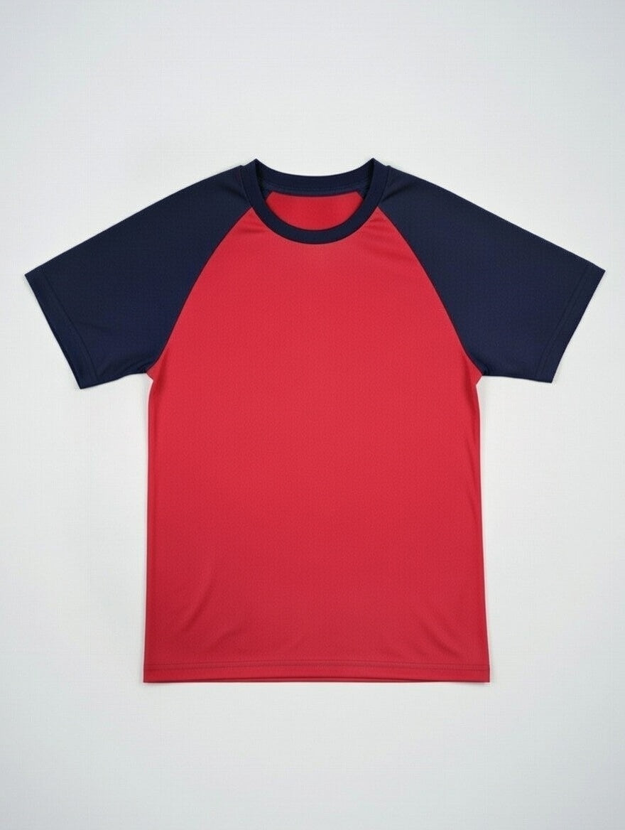 Men Raglan T-Shirt | Cotton Two-Tone Short Sleeve Shirt For Teens