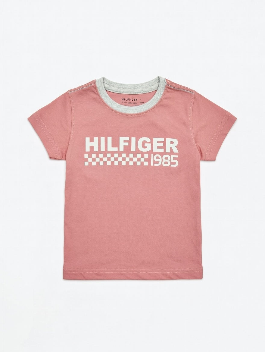 Boys and Girls Hilfiger Inspired 1985 Graphic T-Shirt | Retro Logo Tee For All Teens, Kids and Babies